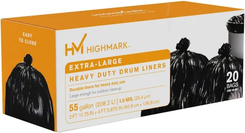 Vista 5 de Bolsas de basura Highmark, 55 galones, caja de 20, DP00664