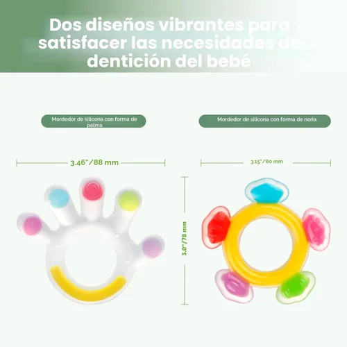 Vista 9 de Haakaa Combo de mordedor de silicona, juguetes de dentición