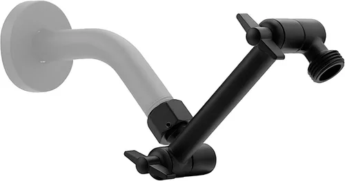 Vista 15 de Brazo de extensión para cabezal de ducha ajustable de 5 pulgadas, con tornillo de fijación con seguro, de latón cromado con ángulo ajustable
