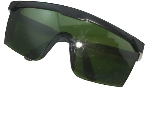 Vista 2 de T7S8 - Gafas de seguridad para 638 nm, rayo láser naranja-rojo, 650 nm, puntero láser rojo, protección completa, 580-760 nm, lentes verdes, marco