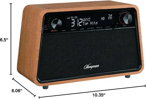 Vista 9 de Sangean HDR-19 HD Radio/AM/FM-RDS/Bluetooth/AUX Radio de gabinete de madera premium