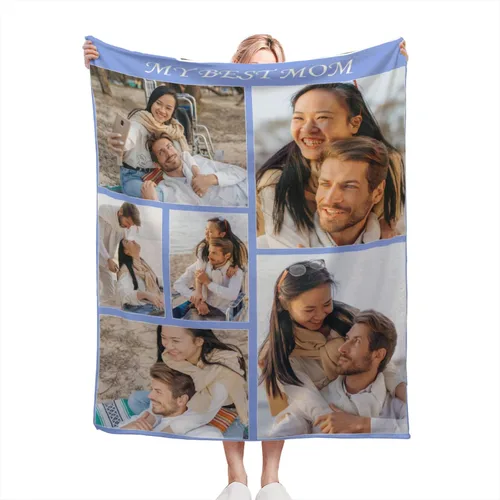 Vista 30 de Manta personalizada con texto fotográfico, manta de imagen personalizada para bebé, madre, padre, adultos, amigos, amantes, regalo personalizado