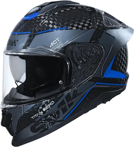 Vista 11 de SMK Helmets Titan Carbon Full Face Motorcycle Helmet