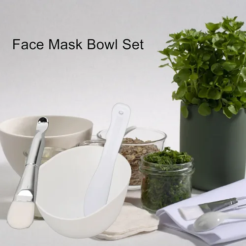 Vista 3 de Juego de cuencos para mezclar mascarillas faciales, kit de herramientas de mezcla de mascarillas de silicona, cepillo de silicona respetuoso