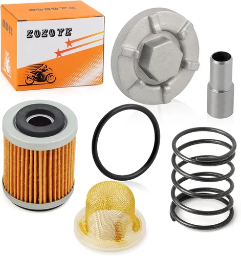 Vista 2 de Tapón de drenaje de aceite Filtro de resorte para Yamaha Raptor Warrior 350 Big Bear 350 400 Wolverine 350 Moto 4 YFM350ER 51Y-13411-00-00