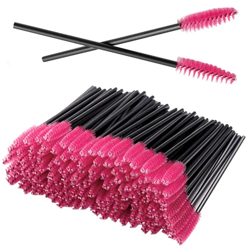 Vista 9 de GUMIKE - 100 piezas de cepillos desechables para pestañas y maquillaje, para extensión de pestañas y cejas (negro)