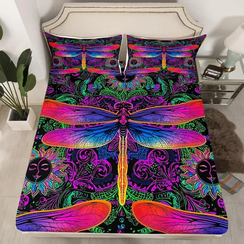 Vista 9 de Sábana bajera ajustable de tamaño individual para niños, diseño de animales marinos náuticos, juego de ropa de cama coral bajo el mar, juego de ropa