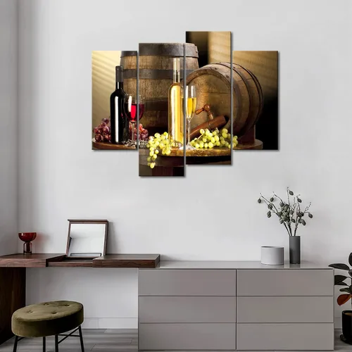 Vista 3 de Cuadros de vinos y uvas para la pared, de First Wall Art, decoración moderna para el hogar