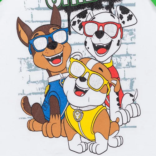 Vista 4 de Nickelodeon Paw Patrol Chase Marshal Rubble - Conjunto de camiseta y pantalones cortos de malla transpirables