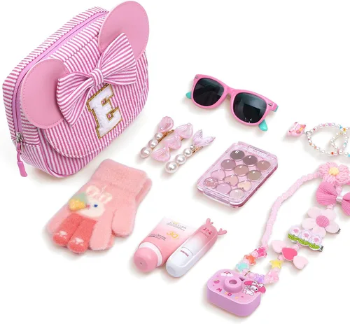 Vista 7 de Regalos de cumpleaños para niñas Riñonera con inicial, regalos para niños pequeños, adolescentes, niñas, niños, regalo personalizado para hija