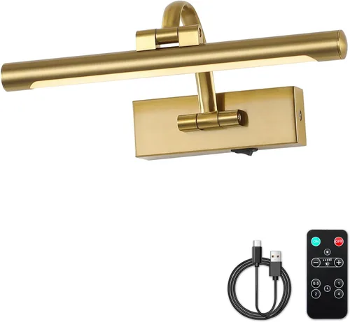 Vista 14 de DESOOP - Luces inalámbricas recargables para cuadros, iluminación de galería, luz de marco de fotos con batería, control remoto y temporizador, luz