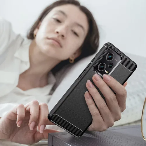 Vista 6 de Funda para Redmi Note 12 Pro 5G/Note 12 Pro Speed/Poco X5 Pro 5G, Funda delgada delgada de fibra de carbono TPU Soft Back Carcasas a prueba