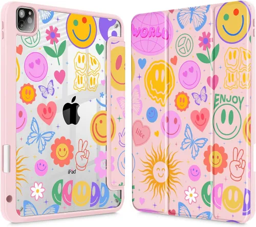 Vista 20 de May Chen Funda para iPad Pro de 11 pulgadas M2 de 4ª generación 2022, iPad Pro 11 de 3ª/2ª/1ª generación, Funda con cubierta trasera transparente a