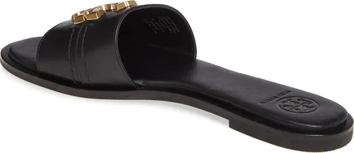 Vista 2 de Tory Burch Everly Slide Sandalia, Cuero, Perfecto Negro
