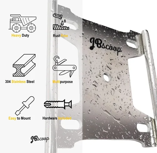 Vista 8 de JBscoop Soporte de manguera grande de acero inoxidable, colgador de manguera resistente (1)