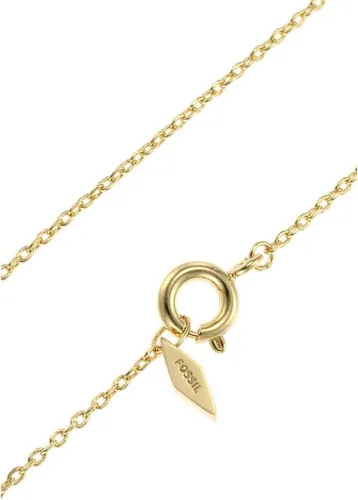 Vista 4 de Fossil - Collar con colgante de acero inoxidable en tono dorado para mujer