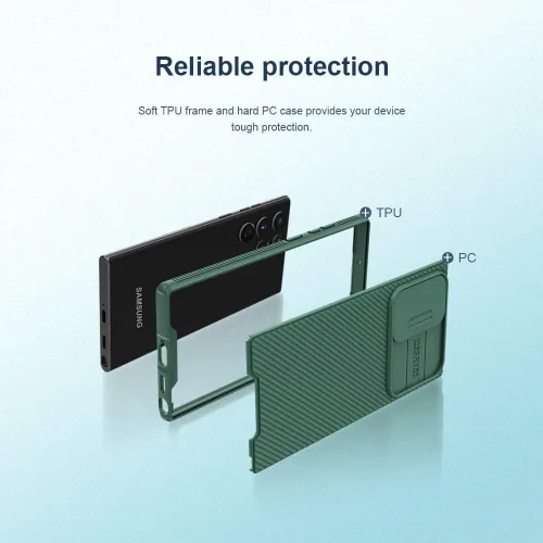 Vista 6 de Mangix Funda para Samsung Galaxy S22 Ultra con cubierta para cámara, delgada funda protectora de policarbonato delgado a prueba de golpes
