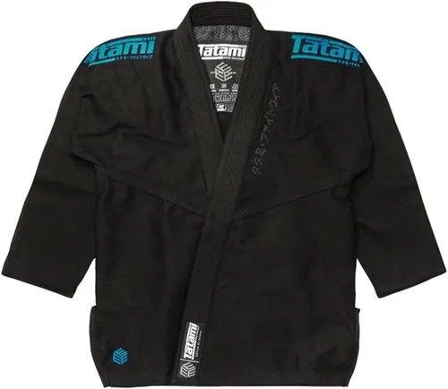Vista 3 de Tatami Fightwear Estilo Black Label Jiu Jitsu Gi para hombre con chaqueta de tejido perla premium de 550 GSM, pantalones BJJ y bolsa