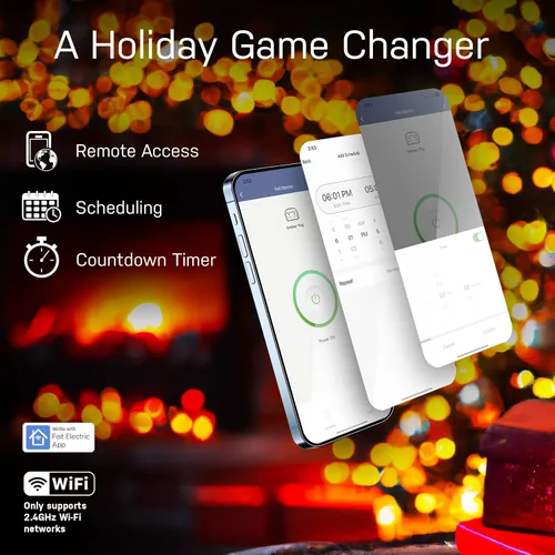 Vista 5 de Feit Electric Tira de alimentación inteligente, 4 tomas + 4 puertos USB, control de voz con Alexa y Google Assistant, control de aplicación
