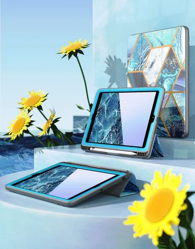 Vista 7 de i-Blason Funda para iPad de 6ª generación, iPad 9.7 2018/2017, [protector de pantalla integrado] cubierta inteligente de cuerpo completo triple