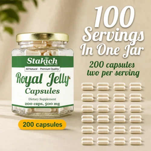 Vista 4 de Stakich Cápsulas de 500 mg (cápsulas de gelatina real de 500 mg (200 unidades)