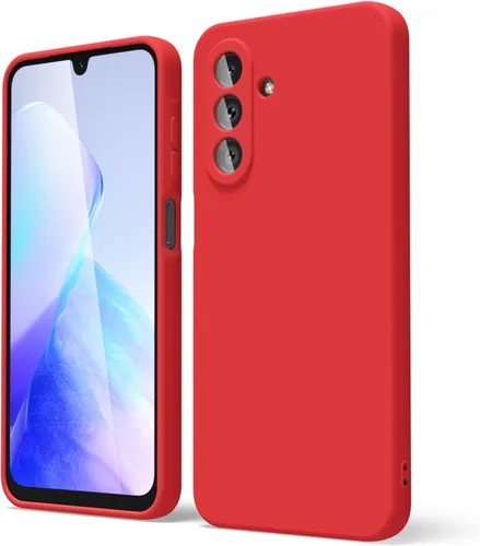 Vista 82 de oakxco Funda para teléfono Samsung Galaxy A12 con agarre de silicona líquida, linda delgada fina suave cubierta de gel de goma TPU lisa para mujeres