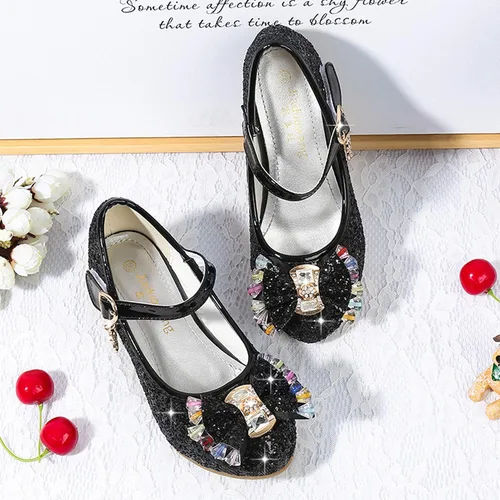 Vista 3 de Cadidi Dinos Zapatos de vestir para niñas con tacón de fiesta de boda Mary Jane Princess Flower Shoes (bebéniño pequeñoniño grande)