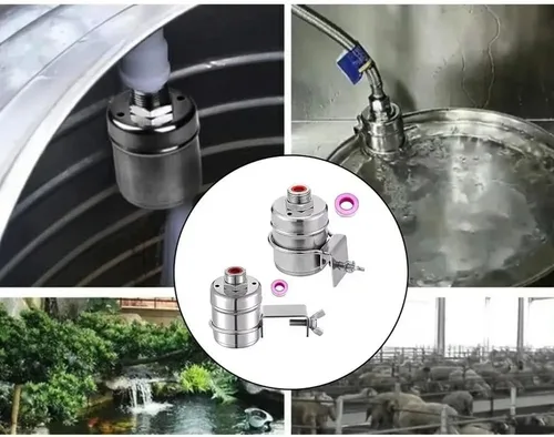 Vista 5 de 1PC G1/2 Automatic Water Level Controller 304 Stainless Steel Float Ball Valve for Water Tank Tower(DN15 Narrow Clip)