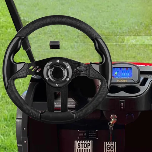 Vista 7 de Volante de Carrito de Golf EZGO, Compatible con EZGO TXT RXV, Club Car DS Precedent Tempo, Yamaha G2-G29 Mayoría de Carritos de Golf, Volante