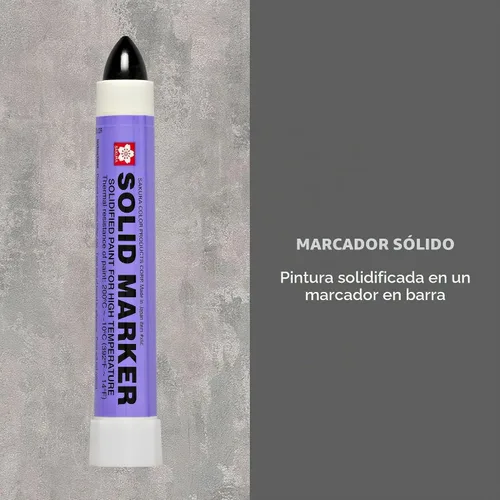 Vista 2 de Marcador de pintura solidificada Solid Marker de Sakura, de 14 a 392 grados Fahrenheit, Negro, 1 Permanent Pens for Wood, Glass, and Window, Marks