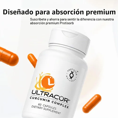 Vista 8 de UltraCur - Curcumina Cúrcuma - Curcumina de acción rápida altamente biodisponible - 60 cápsulas vegetarianas