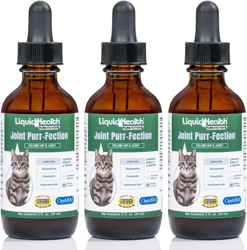 Vista 7 de LIQUIDHEALTH Pets Liquid Cat Glucosamine Joint Purr-Fection - Apoyo para Alivio de Salud de Cadera y Articulaciones, Goteros Felinos de Condroitina