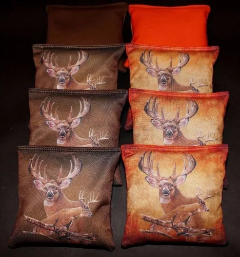 Vista 14 de BackYardGamesUSA Deer Buck Hunting Season Camo 8 Regulation Cornhole Bags B142