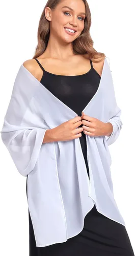 Vista 11 de Chales/mantones de gasa suave para vestidos, accesorios de mujer beige verde