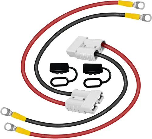 Vista 11 de Anderson Connectors - Conector rápido de batería 10 AWG 50A, kit de conectores Anderson con cables de 20 pulgadas (1.64 pies), conector rápido
