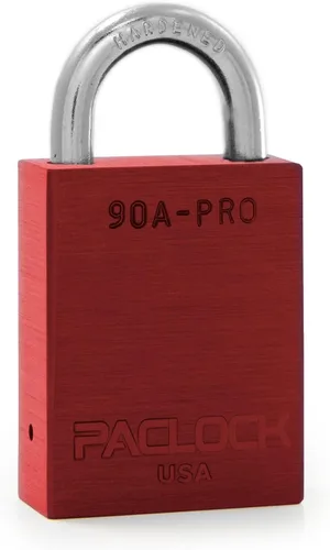 Vista 61 de PACLOCK Candado de la serie 90A-PRO, compre American Act obediente, aluminio anodizado marrón, cilindro de 7 pines de alta seguridad con 1 llave por