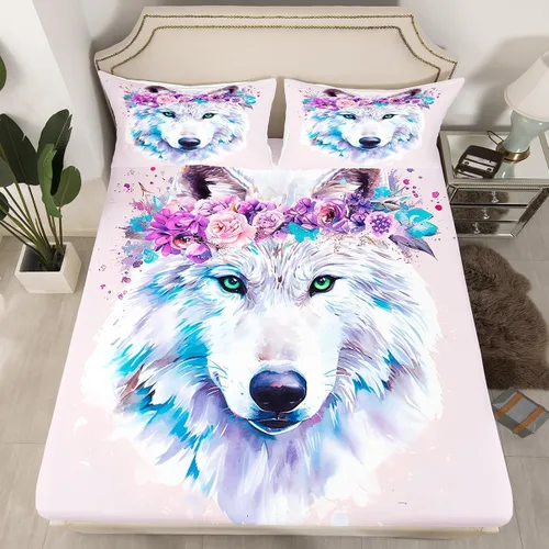 Vista 16 de Erosebridal Sábanas de Cama para Niños de Gato Lindo Tamaño Twin Línea de Arcoíris Neón Sábana Ajustable de Gato con Bolsillo Profundo para Niñas