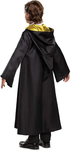 Vista 2 de Harry Potter Robe, Official Hogwarts Wizarding World Costume Robes, Deluxe Kids Size Dress Up Accessory