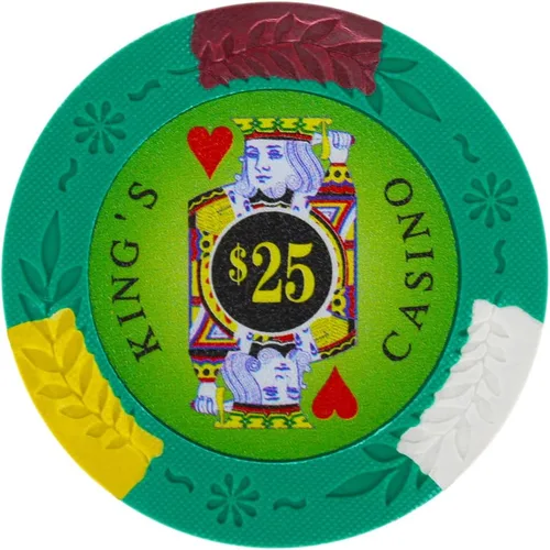 Vista 7 de Brybelly King's Casino Premium - Fichas de póquer de 0.49 oz, compuesto de arcilla pesada – Paquete de 50