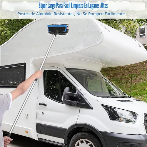 Vista 3 de Wontolf Cepillo de Lavado de Coche de 62'' con Mango Largo, Cerdas Suaves Sin Rayones Kit Resistente de Trapeador de Lavado de Coche, Kit Completo