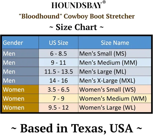 Vista 2 de HOUNDSBAY Bloodhound - Estirador profesional de botas de vaquero occidental para hombre Ampliador de zapatos para botas de vaquero con pies anchos
