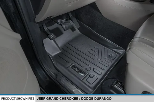 Vista 2 de SMARTLINER Juego de alfombrillas de 2 filas compatibles con Dodge Durango 2013-2016