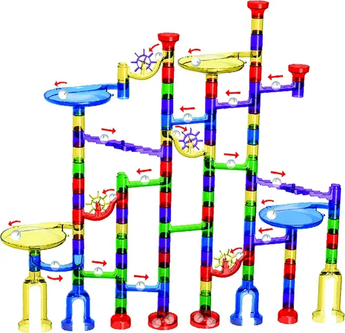 Vista 6 de Marble Mania Marble Run - Marble Runs para niños - 162 piezas más bañera