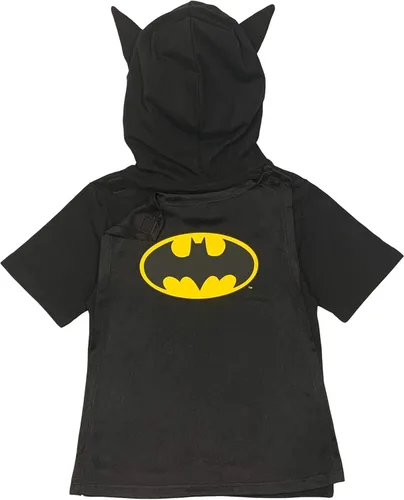 Vista 2 de DC Comics Camiseta de disfraz de superhéroe para niños pequeños con máscara y capa