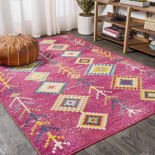 Vista 12 de Eyely Alfombra geométrica tribal de 2 x 8 pulgadas, azul oscuro/multicolor, alfombra bohemia para interiores