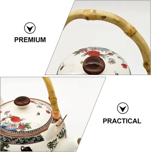 Vista 6 de Angoily Juego de 3 manijas decorativas de estilo japonés para tetera, accesorios de olla de fácil instalación para teteras de cerámica, preparación