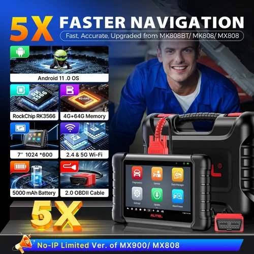 Vista 6 de Autel Scanner MaxiCheck MX808S, Versión 2026 EE. UU. de MaxiCOM MK808S MK808Z, herramienta de diagnóstico bidireccional completa como MK900 MX900