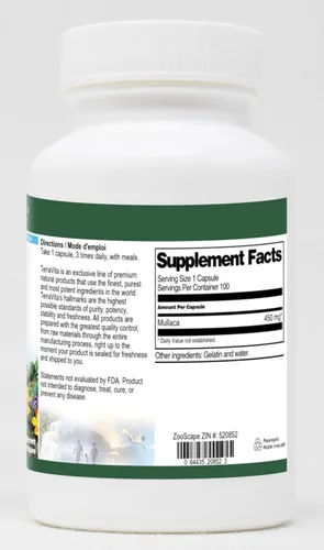 Vista 2 de Mullaca - 450 mg (100 Cápsulas, ZIN: 520852)