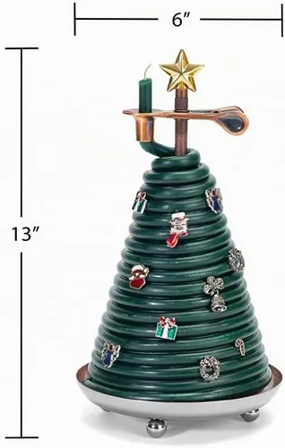 Vista 4 de Vela de repuesto de 80 horas de duración, diseño árbol de Navidad, ecológica, de cera natural con mecha de algodón de Candle By The Hour