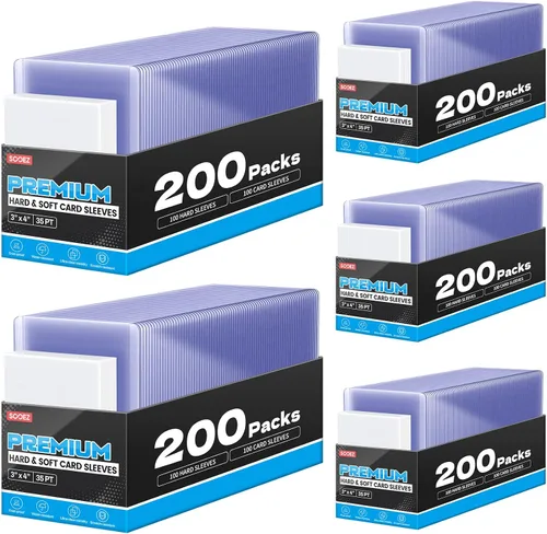 Vista 8 de Sooez 100 tarjetero de plástico duro para tarjetas de béisbol de 3 x 4
